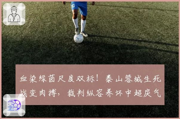 血染绿茵尺度双标!泰山蓉城生死战变肉搏,裁判纵容养坏中超戾气